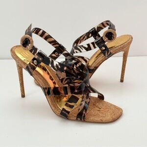 JLO Jennifer Lopez Zebra Print Fren Sandal, Size 8